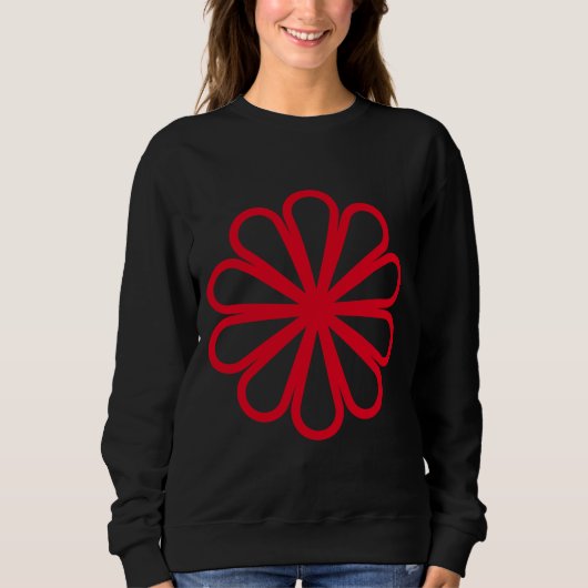 Geometrische Blume 07 - Rot Sweatshirt (Vorderseite)