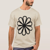 Geometrische Blume 07 - Schwarz T-Shirt (Vorderseite)