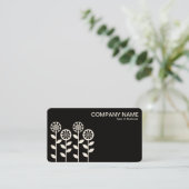 Geometrische Blume - Alternierende Seiten - (Creme Visitenkarte (Stehend Vorderseite)