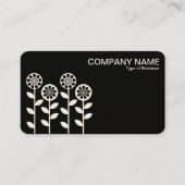 Geometrische Blume - Alternierende Seiten - (Creme Visitenkarte (Vorderseite)
