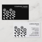 Geometrische Blume - Ausweichseiten Visitenkarte (Vorne/Hinten)