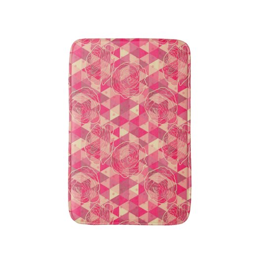 geometrische Blume Badematte (Vorderseite Vertikal)