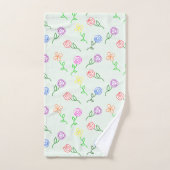 Geometrische Blume Badhandtuch Set (Handtuch)