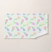 Geometrische Blume Badhandtuch Set (Handtuch)