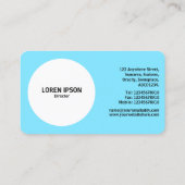 Geometrische Blume - Blass #7FE6FF Visitenkarte (Rückseite)