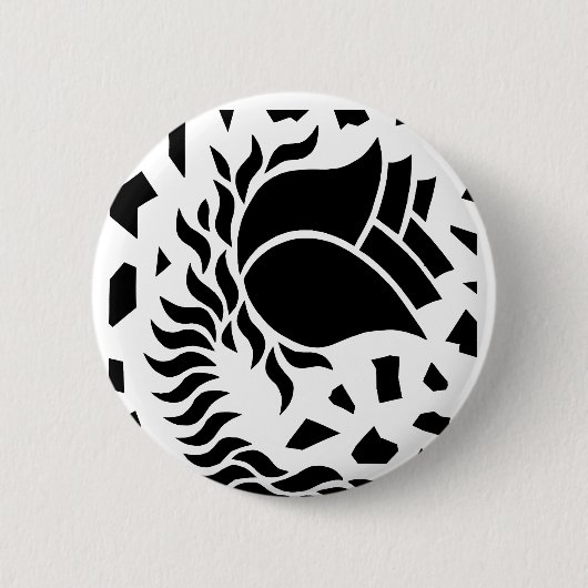 Geometrische Blume Button (Vorderseite)