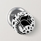 Geometrische Blume Button (Vorne & Hinten)