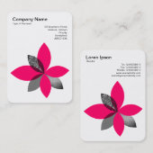 Geometrische Blume der Pflanze - Neonrot Visitenkarte (Vorne/Hinten)