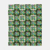 Geometrische Blume des Gartens Fleecedecke (Vorderseite)