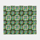 Geometrische Blume des Gartens Fleecedecke (Vorderseite (Horizontal))
