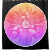 Geometrische Blume Duschvorhang (Vorderseite)