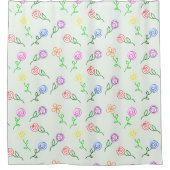 Geometrische Blume Duschvorhang (Vorderseite)