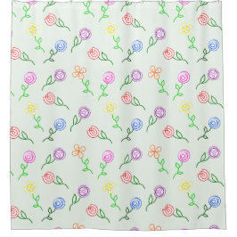 Geometrische Blume Duschvorhang