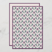 Geometrische Blume Feiertagskarte (Vorne/Hinten)