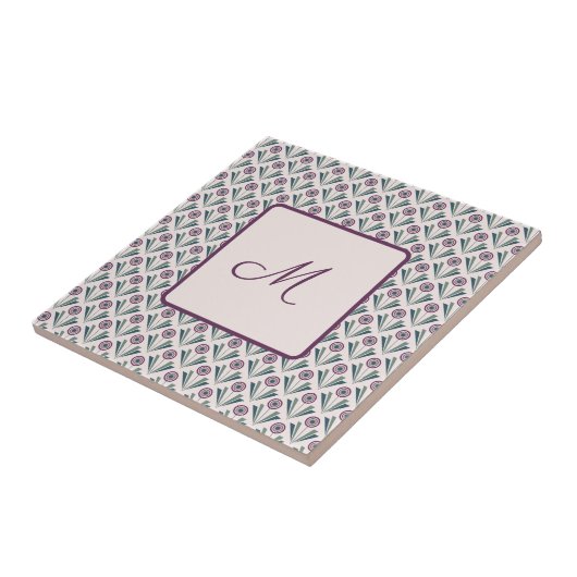 Geometrische Blume Fliese (Seite)