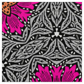 Geometrische Blume - Fuchsienrosa und Grau Stoff (Nahaufnahme)