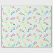 Geometrische Blume Geschenkpapier (Flach)