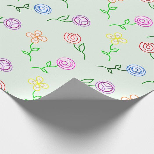 Geometrische Blume Geschenkpapier (Ecke)