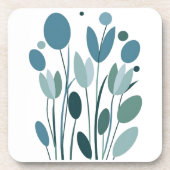 Geometrische Blume Getränkeuntersetzer (Vorderseite)