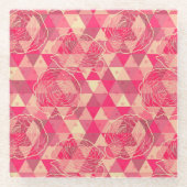 geometrische Blume Glasuntersetzer (Vorderseite)