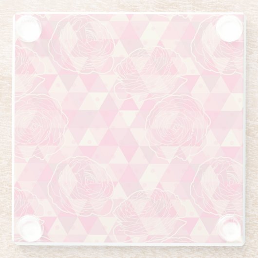 geometrische Blume Glasuntersetzer (Rückseite)