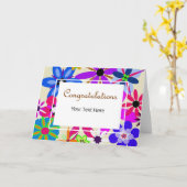 Geometrische Blume Glückwünsche Karte (Gelbe Blume)