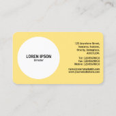 Geometrische Blume - Hellgelb #FFE67F Visitenkarte (Rückseite)