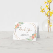 Geometrische Blume Hochzeitsverkäufer Dankeschön-K Karte (Gelbe Blume)