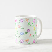 Geometrische Blume Kaffeetasse (VorderseiteRechts)