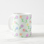 Geometrische Blume Kaffeetasse (Vorderseite Links)