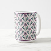 Geometrische Blume Kaffeetasse (VorderseiteRechts)