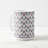 Geometrische Blume Kaffeetasse (Vorderseite Links)