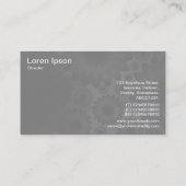 Geometrische Blume - Lila mit Grau Visitenkarte (Rückseite)