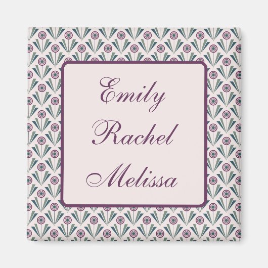 Geometrische Blume Magnet (Vorne)