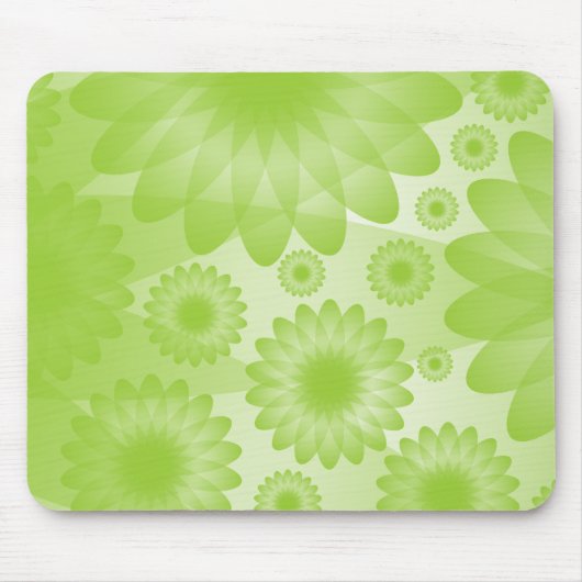 Geometrische Blume - Mars Green Mousepad (Vorne)