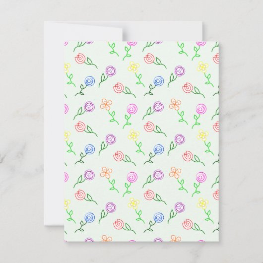 Geometrische Blume Mitteilungskarte (Vorderseite)