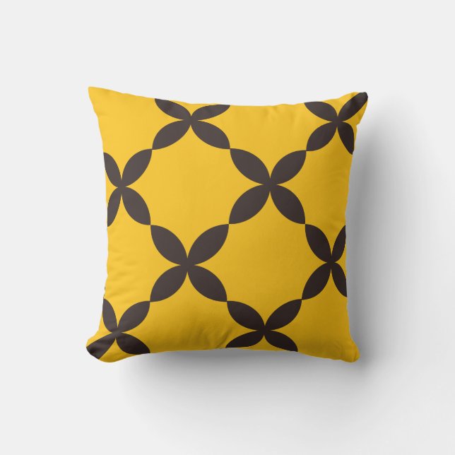 Geometrische Blume Nahtloses Muster Kissen (Vorderseite)