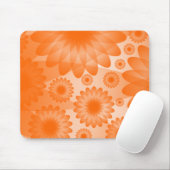 Geometrische Blume - Orange Mousepad (Mit Mouse)