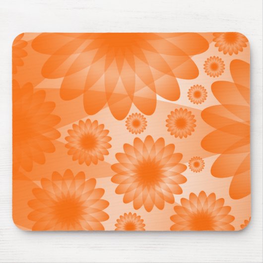 Geometrische Blume - Orange Mousepad (Vorne)