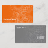 Geometrische Blume - Orange und Grau Visitenkarte (Vorne/Hinten)