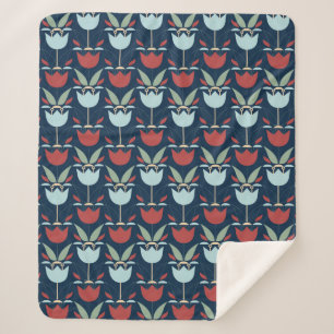 Geometrische Blume, Ornament, mehrfarbig Sherpadecke