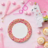 geometrische Blume Pappteller (Party)