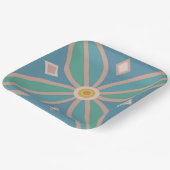 geometrische Blume Pappteller (Gewinkelt)