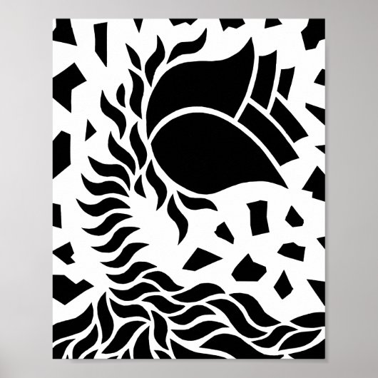 Geometrische Blume Poster (Vorne)