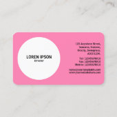 Geometrische Blume - Rosa #FF7FB2 Visitenkarte (Rückseite)