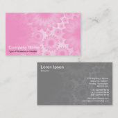 Geometrische Blume - Rosa mit Grau Visitenkarte (Vorne/Hinten)