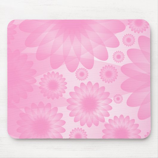 Geometrische Blume - Rosa Mousepad (Vorne)