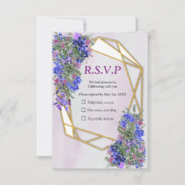 Geometrische Blume RSVP Karte