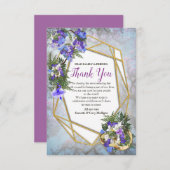 Geometrische Blume RSVP Karte (Vorne/Hinten)