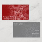 Geometrische Blume - Ruby mit Grau Visitenkarte (Vorne/Hinten)